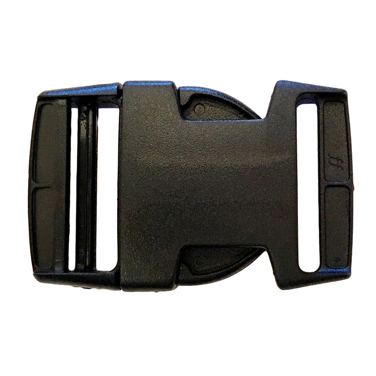 A close-up photo of Spare Plastic Clips, black plastic side-release buckles commonly used as replacement fasteners for straps on backpacks, bags, Super Blankets, or outdoor gear, shown against a white background.